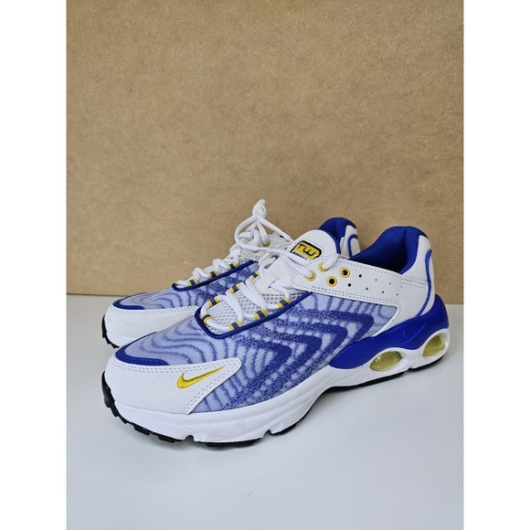 Nike Air Max Tailwind White Yellow Blue Running Shoes DQ0296 100 Sz 7Y  Wmms 8.5 - Picture 3 of 9